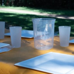 Carafe Réutilisable Plastique Transparent 1,4 L – Jaugée – À l’unité - G20133 - Gobelets