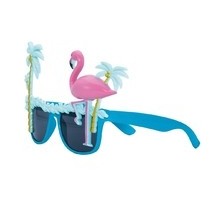 Lunettes Tropical Palmier Flamant Rose pas cher | Fiesta Factory
