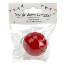 Nez de Clown LED avec Piles 4 x 3,7 cm - 47036 - Accessoires de déguisement