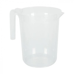 Carafe Réutilisable Plastique Transparent 1,4 L – Jaugée – À l’unité - G20133 - Gobelets