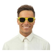 Lunettes Blues Brothers – Jaune Fluo - 35891 - Lunettes fantaisie