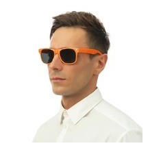 Lunettes Blues Brothers Orange Fluo pas cher | Fiesta Factory