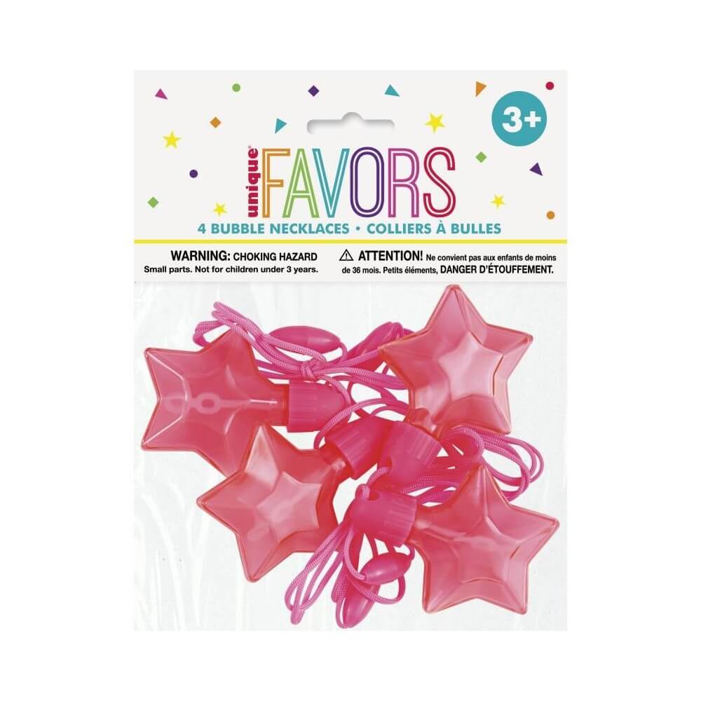 4 Colliers Étoile Bulles de Savon Anniversaire | Fiesta Factory