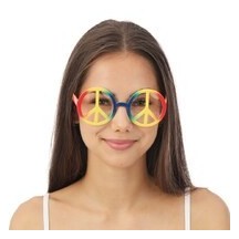 Lunettes Peace and Love Multicolore pas cher | Fiesta Factory