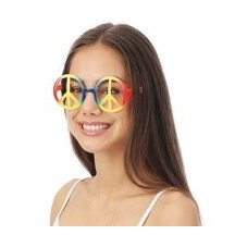 Lunettes Peace and Love Multicolore pas cher | Fiesta Factory