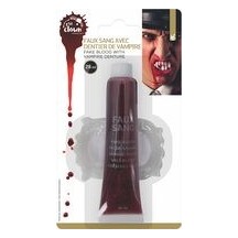 Faux Sang en Gel avec Dentier de Vampire – Déguisement Halloween | Fiesta Factory à Petit Prix