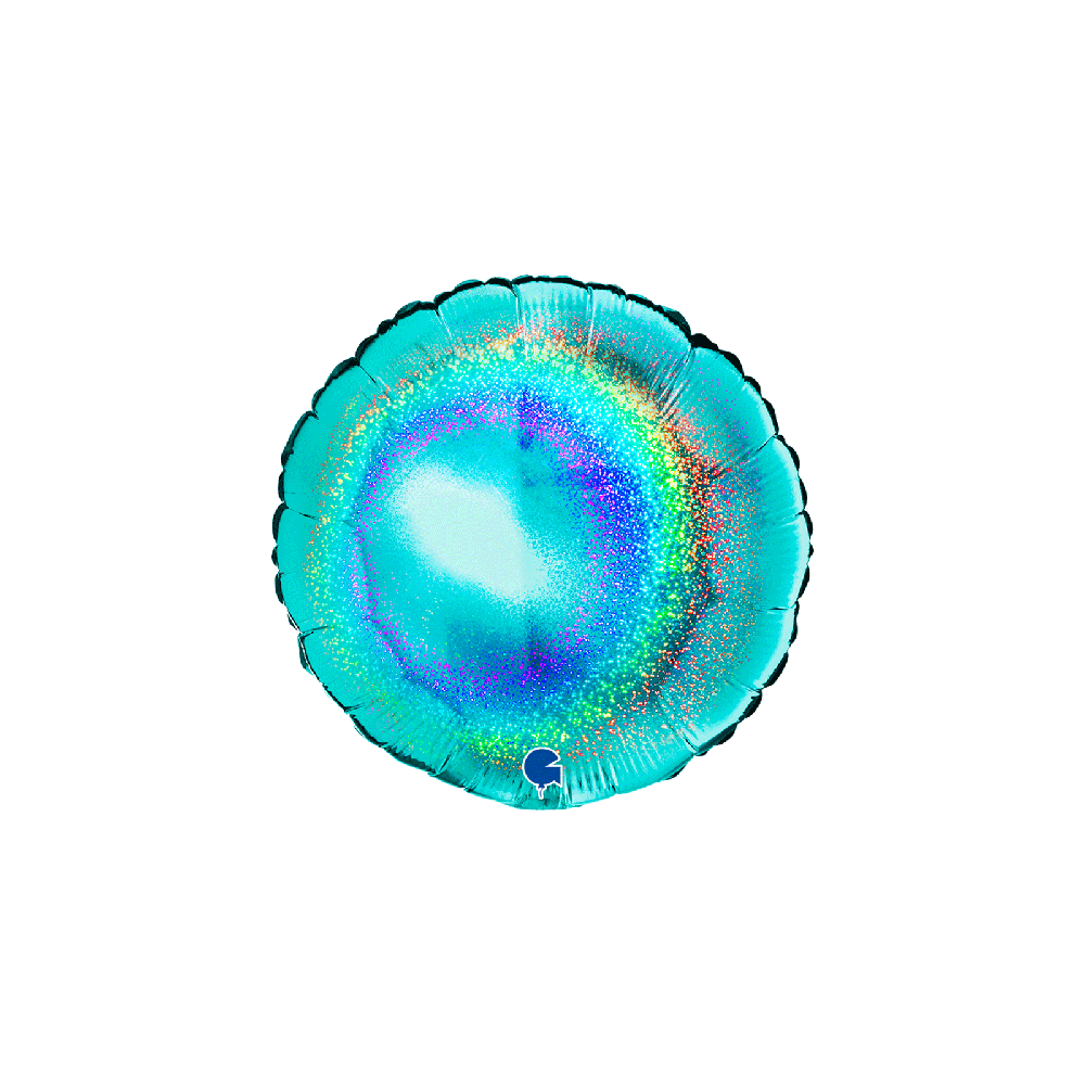 Ballon Rond Glitter Holographique Rose Gold 45 cm pas cher | Fiesta Factory