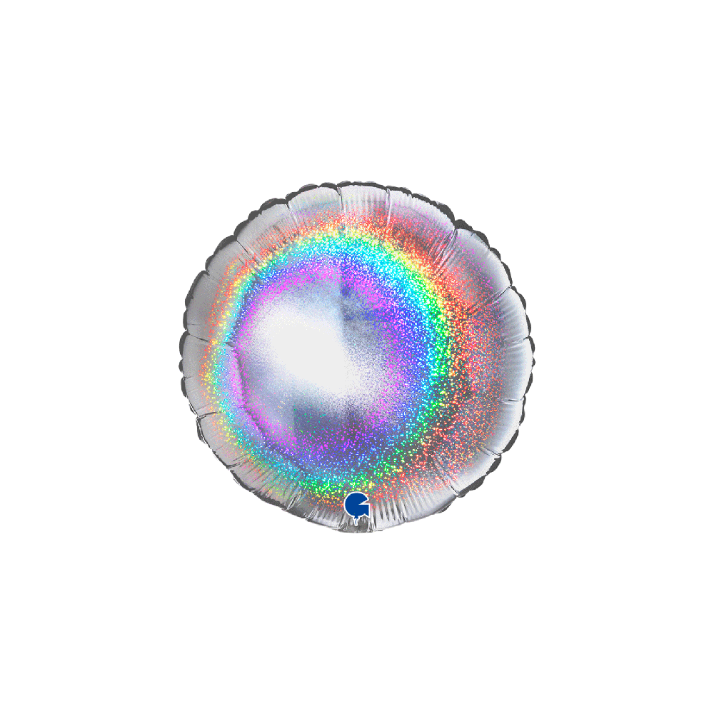 Ballon Rond Glitter Holographique Rose Gold 45 cm pas cher | Fiesta Factory