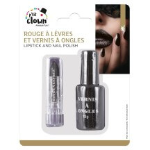 Vernis à Ongles & Rouge à Lèvres Noir - 10300 - Pinceaux & Accessoires de Maquillage