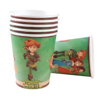 Gobelets carton Robin des Bois™ – Lot de 8 – Fiesta Factory pas cher