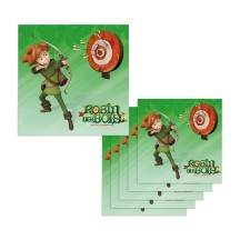 Robin des Bois™ – Serviettes en papier – Lot de 6 - 14069 - Serviettes à théme