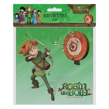 Robin des Bois™ – Serviettes en papier – Lot de 6 - 14069 - Serviettes à théme