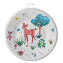 Assiettes 23 cm Animaux de la Forêt – Lot de 8 – Fiesta Factory pas cher