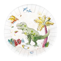 Assiettes 23 cm Dinosaures – Lot de 8 – Fiesta Factory pas cher