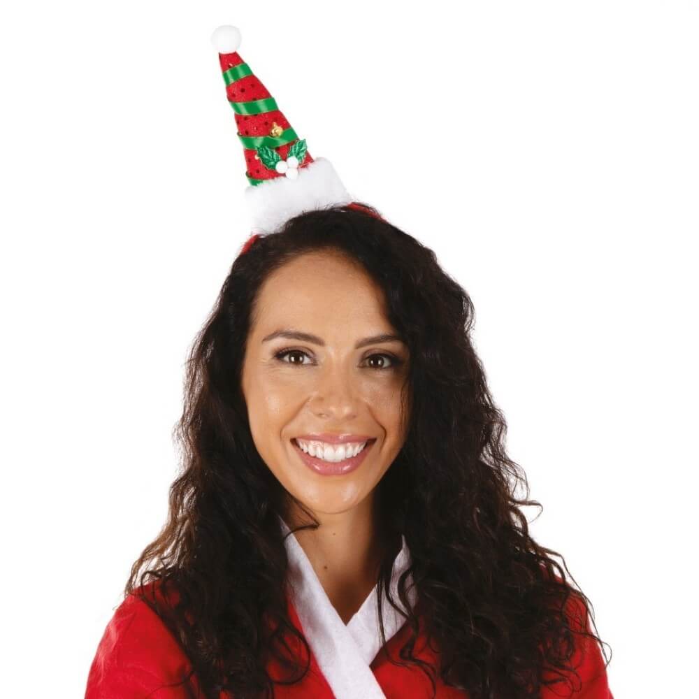 Serre-tête bonnet Père Noël - 16205 - Serre-tête