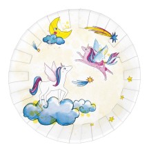 Assiettes 23 cm Licornes – Lot de 8 – Fiesta Factory pas cher