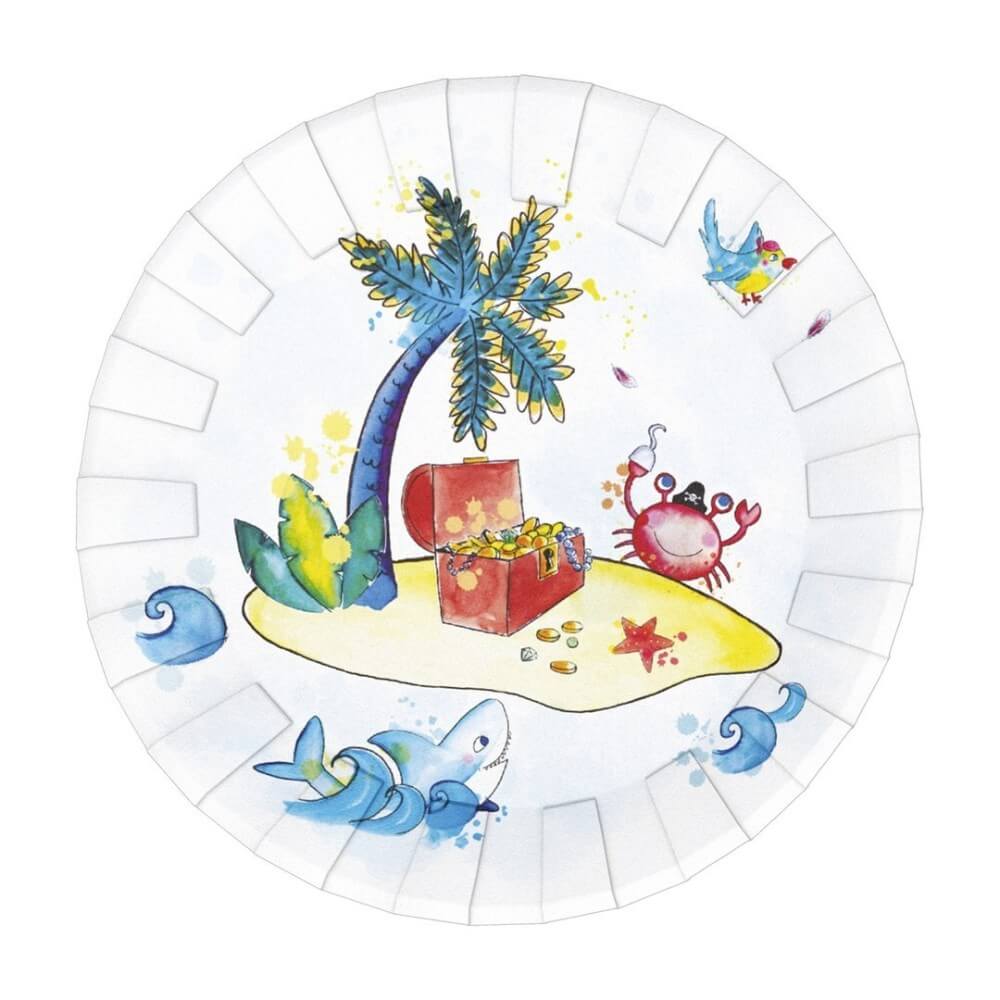 Assiettes 23 cm Pirates – Lot de 8 - 22472 - Gobelets & Assiettes à Thème
