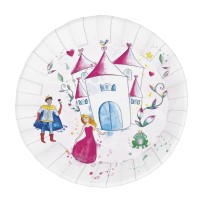 Assiettes 23 cm Princesses – Lot de 8 – Fiesta Factory pas cher