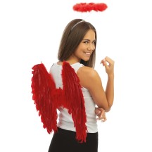 Serre-tête auréole d’ange rouge pas cher | Fiesta Factory