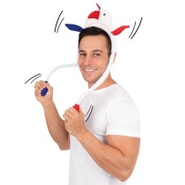 Serre-tête Coq Bleu Blanc Rouge pas cher | Fiesta Factory