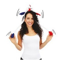 Serre-tête Coq Animé – Bleu Blanc Rouge - 21073 - Serre-tête