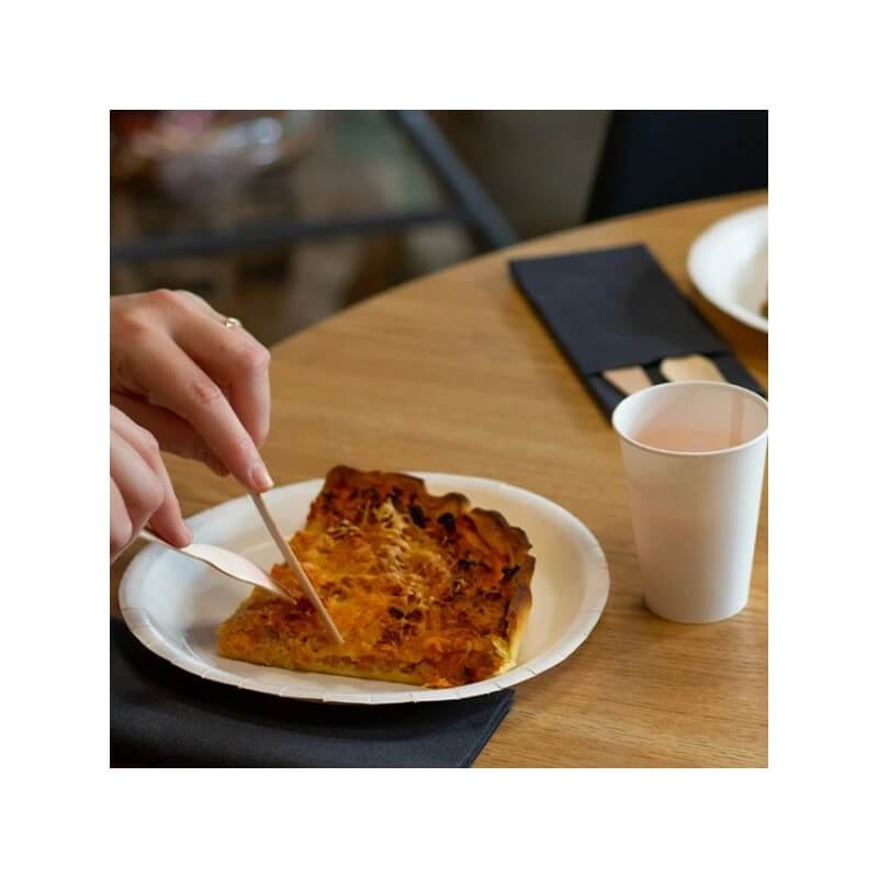 Assiettes Rondes Carton Blanc Ø 23 cm – Paquet de 50 - 51A001 - Assiettes en carton & bois