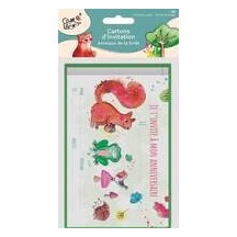 Cartons invitation Animaux de la Forêt – Lot de 8 - 22481 - Cartons d’Invitation
