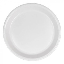 Assiettes Rondes Carton Blanc Ø 23 cm – Paquet de 50 - 51A001 - Assiettes en carton & bois