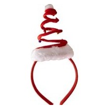 Serre-tête Sapin de Noël à Ressort – Rouge - 22374 - Serre-tête