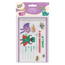 Cartons invitation Super Héros – Lot de 8 - 22486 - Cartons d’Invitation
