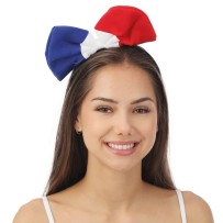 Serre-tête Nœud Papillon Bleu Blanc Rouge pas cher | Fiesta Factory