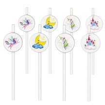 Pailles Licornes – Lot de 8 – Fiesta Factory pas cher