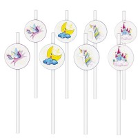 Pailles Licornes – Lot de 8 – Fiesta Factory pas cher