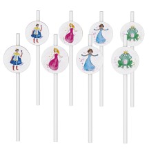 Pailles Princesses – Lot de 8 – Fiesta Factory pas cher
