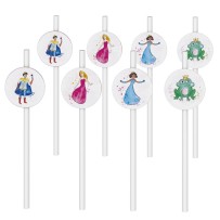 Pailles Princesses – Lot de 8 – Fiesta Factory pas cher