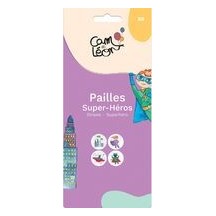 Pailles Super Héros – Lot de 8 - 22504 - Pailles, Pics & Agitateurs