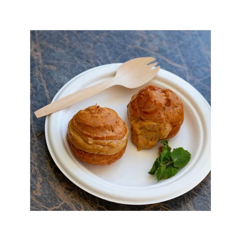 Assiettes Rondes Fibres Végétales Ø 18 cm – Compostables – Paquet de 50 - G10064 - Assiettes en carton & bois