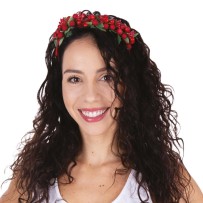 Serre-tête Noël Baies Rouges pas cher | Fiesta Factory