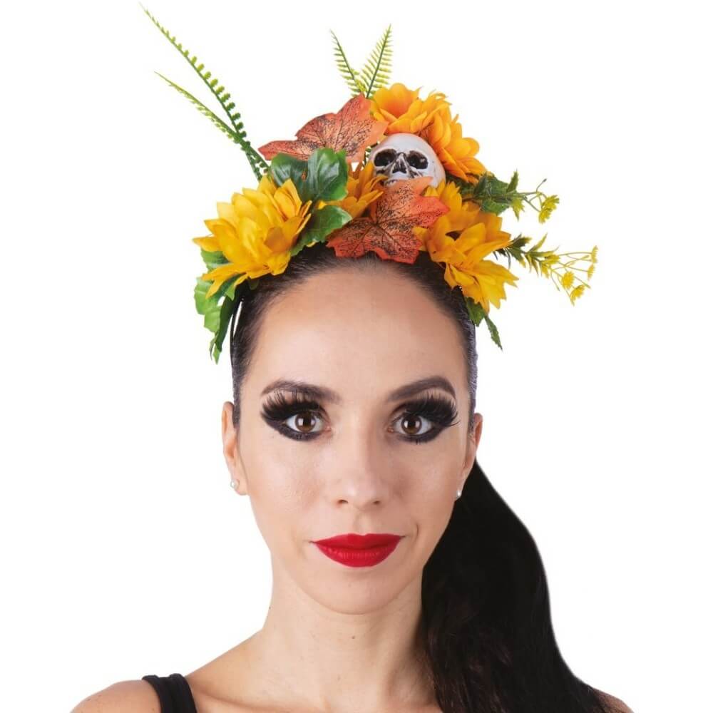 Serre-tête Fleurs Orange pas cher | Fiesta FactoryAchetez votre serre-tête fleurs orange sur le site Fiesta Factory à petit prix