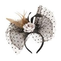 Serre-tête Halloween avec Plumes et Fleur - 22982 - Serre-tête