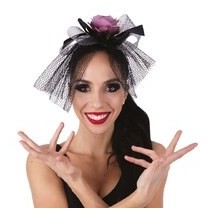 Serre-tête avec Rubans et Fleurs - 22983 - Serre-tête