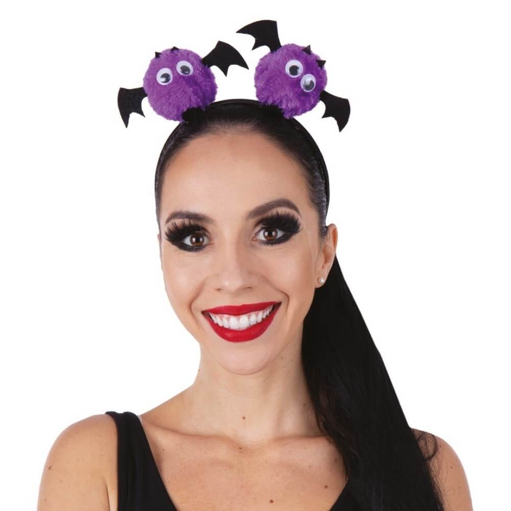 Serre-tête Chauve-souris Pompons pas cher | Fiesta Factory
