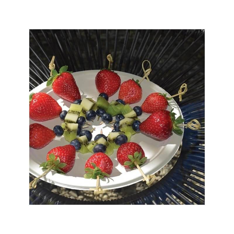 Assiettes Rondes Fibres Végétales Ø 23 cm – Compostables – Paquet de 50 - G10065 - Assiettes en carton & bois