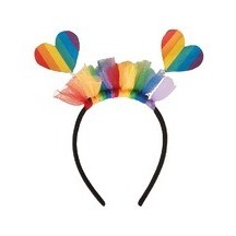 Serre-tête Cœur Arc-en-ciel pas cher | Fiesta Factory