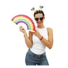 Serre-tête Cœur Arc-en-ciel pas cher | Fiesta Factory