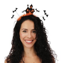 Serre-tête Maison Hantée Orange Noir pas cher | Fiesta Factory