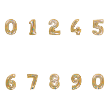 Ballon Aluminium Chiffre Holo Or 1M 40 pouces 0 à 9 | Fiesta Factory à petit prix