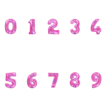 Ballon Aluminium Chiffre Holo Fuchsia 1M 40 pouces 0 à 9 | Fiesta Factory à petit prix