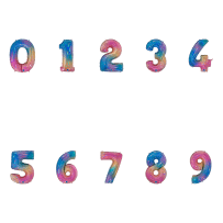 Ballon Aluminium Chiffre Rainbow 1M 40 pouces 0 à 9 | Fiesta Factory à petit prix