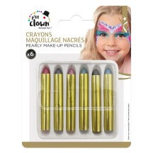 Crayons Maquillage Gras Nacrés – Lot de 6 - 23354 - Pinceaux & Accessoires de Maquillage